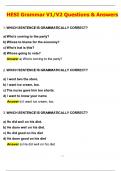 HESI Grammar V1 & V2 Exam Latest 2025 Actual Questions & Verified Answers &lpar;2025 &sol; 2026&rpar; A&plus; Grade 100&percnt; Guarantee Verified by Experts