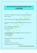 ECON 104 EXAM QUESTIONS AND ANSWERS