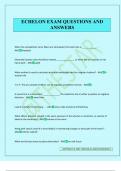 ECHELON EXAM QUESTIONS AND ANSWERS