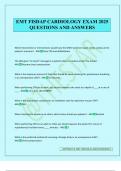 EMT FISDAP CARDIOLOGY EXAM 2025 QUESTIONS AND ANSWERS
