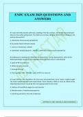 ENPC EXAM 2025 QUESTIONS AND ANSWERS
