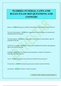 FLORIDA FUNERAL LAWS AND RULES EXAM 2025 QUESTIONS AND ANSWERS