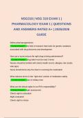 NSG318 &vert; NSG 318 EXAM 1 &vert; PHARMACOLOGY EXAM 1 &vert; QUESTIONS AND ANSWERS RATED A&plus; &vert; 2025&sol;2026 GUIDE