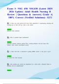 Exam 3&colon; NSG 430&sol; NSG430 &lpar;Latest 2025&sol; 2026 Update&rpar; Adult Health Nursing II Review &vert; Questions & Answers&vert; Grade A&vert; 100&percnt; Correct &lpar;Verified Solutions&rpar;- GCU