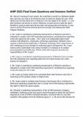 AHIP 2025 Final Exam Questions and Answers Verified