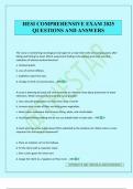 HESI COMPREHENSIVE EXAM 2025 QUESTIONS AND ANSWERS