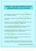 HCQM - CASE MANAGEMENT EXAM 2025 QUESTIONS AND ANSWERS