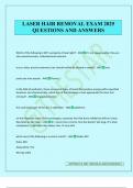 LASER HAIR REMOVAL EXAM 2025 QUESTIONS AND ANSWERS