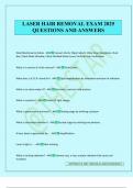 LASER HAIR REMOVAL EXAM 2025 QUESTIONS AND ANSWERS