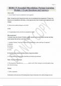 BIOD 171 Essential Microbiology Portage Learning Module 1 Exam Questions and Answers