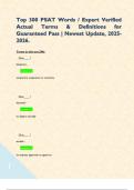 Top 300 PSAT Words &sol; Expert Verified Actual Terms & Definitions for Guaranteed Pass &vert; Newest Update&comma; 2025-2026&period;  