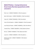 BASI Pilates - Comprehensive Exercises Review questions with answers
