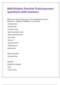 BASI Pilates Teacher Training exam questions with answers
