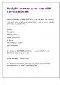 Basi pilates exam questions with correct answers