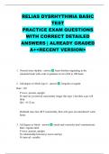 RELIAS DYSRHYTHMIA BASIC TEST PRACTICE EXAM QUESTIONS WITH CORRECT DETAILED ANSWERS &vert; ALREADY GRADED A&plus;<RECENT VERSION>