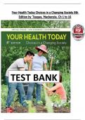Your Health Today&colon; Choices in a Changing Society &ndash; 8th Edition &ndash; Michael Teague&comma; Sara Mackenzie & David Rosenthal &ndash; Complete Test Bank & Solution Manual &lpar;Chapters 1&ndash;16&rpar;