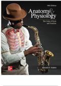 Test bank for Anatomy & Physiology&semi; The Unity of Form and Function 10th Edition &lpar;McGraw-Hill&comma; 2023&rpar; by Kenneth Saladin&comma; Isbn no&semi; 9781266145315 &lpar;Chapters 1-29&rpar;