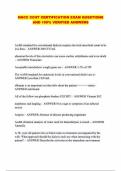 NNCC CCHT CERTIFICATION EXAM QUESTIONS AND 100&percnt; VERIFIED ANSWERS