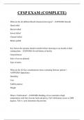 CFSP EXAM &lpar;COMPLETE&rpar; QUESTIONS AND ANSWERS 2025
