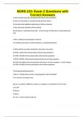 NURS 232- Exam 2 Questions with Correct Answers