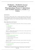 NUR210 &sol; NUR 210 &lpar;Latest 2025&sol;2026&rpar; Principles of Pharmacology Exam 2 &vert; Questions and Verified Answers &vert; Grade A &vert; Galen