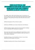 CWEA ELECTRICAL AND  INSTRUMENTATION EXAM  2025 ACTUAL  EXAM QUESTIONS AND CORRECT  ANSWERS ALREADY GRADED A&plus;
