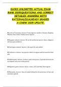 DUCKS UNLIMITED ACTUAL EXAM  BANK 2025&vert;QUESTIONS AND CORRECT  DETAILED ANSWERS WITH  RATIONALES&vert;ALREADY GRADED  A&plus;&vert;&vert;NEW 2025 UPDATE&period;