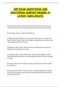 DEP EXAM QUESTIONS AND  SOLUTIONS ALREADY GRADED A&plus;  LATEST 2025 UPDATE&period; 