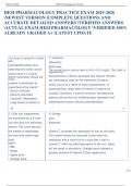 Exam &lpar;elaborations&rpar; HESI PHARMACOLOGY PRACTICE  
