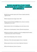 DUCKS UNLIMITED STUDY PAPER  QUESTIONS WITH CORRECT ANSWERS  2025 GRADED A&period; 