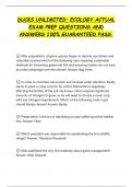 DUCKS UNLIMITED&colon; ECOLOGY ACTUAL  EXAM PREP QUESTIONS AND  ANSWERS 100&percnt; GUARANTEED PASS&period;