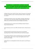 FLORIDA CERTIFICATION EXAM  STUDY GUIDE WITH QUESTIONS AND  ANSWERS ALREADY GRADED A&plus;&period;