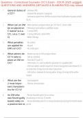 Questions - Correctional Counselor &lpar;CC1&rpar; Exam - CDCR &lpar;2025 updated&rpar; QUESTIONS AND ANSWERS &lpar;DETAILED & ELABORATED&rpar; fully solved&excl;&excl;