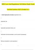 DPR Laws And Regulations 3rd Edition Study Guide  Verified Solution 2025 &lpar;Graded A&plus;&rpar;