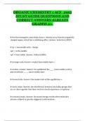 ORGANIC CHEMISTRY 1 ACS   2025  STUDY GUIDE QUESTIONS AND  CORRECT ANSWERS ALREADY  GRADED A&plus;&period; 