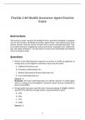 Florida 2-40 Health Insurance Agent Practice Exam