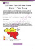 Class 10 civics POWER SHARING