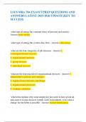 LSUS MBA 704 EXAM 5 PREP QUESTIONS AND ANSWERS LATEST 2025-2026 UPDATE &vert;KEY TO SUCCESS