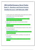 CEN &lpar;Certified Emergency Nurse&rpar; Practice Exam 1 and Exam 2 EXAMS BUNDLE  &ndash; Questions and Correct Answers &lpar;Verified Answers&rpar; with Rationales 2025