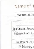 IGSCE Business studies &colon; Chapter 11 MARKET RESEARCH 