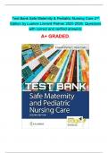 Test Bank Safe Maternity & Pediatric Nursing Care 2nd  Edition by Luanne Linnard-Palmer 2025-2026&period; Questions  with correct and verified answers&period;  A&plus; GRADED&period;