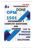 OPM1501 Assignment 3 (COMPLETE ANSWERS) 2025 (147506) - DUE 7 July 2025