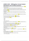 AVMG 1010 &ndash; Billingslea &vert; Actual study &vert; Questions and verified Answers