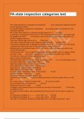 PA state inspection categories test