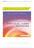 Test Bank For Introduction to Critical Care Nursing 8th Edition by Mary Lou Sole&semi; Deborah Goldenberg Klein&semi; Marthe J&period; Moseley &vert; 2025&sol;2026 &vert; Chapter 1-21 &vert; Complete Questions and Answers A&plus;