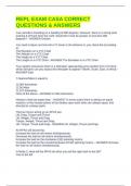 REPL EXAM CASA CORRECT QUESTIONS & ANSWERS