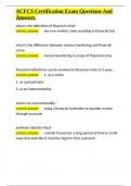 ACFCS Certification Exam Questions And Answers&period;docx