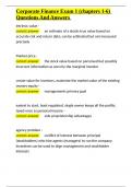 Corporate Finance Exam 1 &lpar;chapters 1-6&rpar; Questions And Answers&period;docx