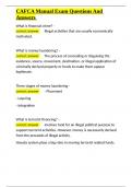 CAFCA Manual Exam Questions And Answers&period;docx