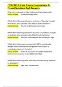 CFI CBCA Core Course Assessments & Exam Questions And Answers&period;docx